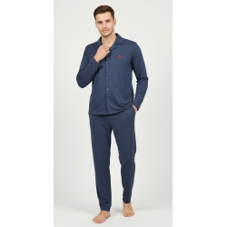 Pyjama Homme Hiver Polaire boutonné