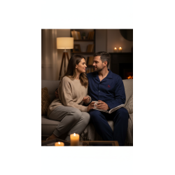 Pyjama Homme Hiver Polaire boutonné