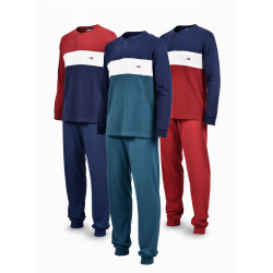 Pyjama Homme Tricolore Microfibre Stretch