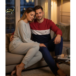 Pyjama Homme Tricolore Microfibre Stretch