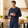 Pyjama Homme Hiver Polaire Doux RAYURE