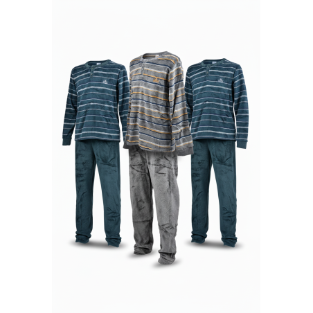 Pyjama Homme Hiver Polaire Doux ADVENTURE