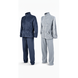 Pyjama Homme Hiver Polaire Doux ZIP