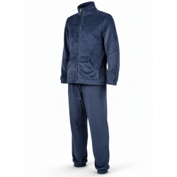 Pyjama Homme Hiver Polaire Doux ZIP