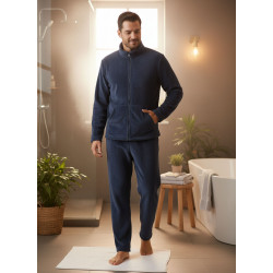 Pyjama Homme Hiver Polaire Doux ZIP