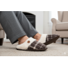 Mules homme Jacquard écossais