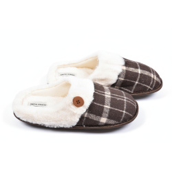 Mules homme Jacquard écossais