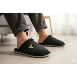 Mules homme velours ondulé