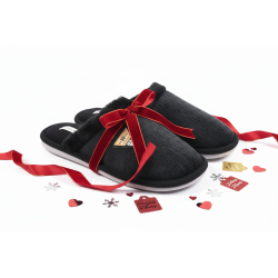 Mules homme velours ondulé