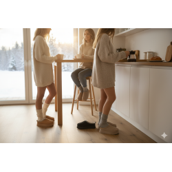 Pantoufles Femme Hiver Mule  Style Scandinave