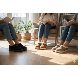 Pantoufles Femme Hiver Mule  Style Scandinave