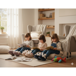 Pantoufles Enfant Animaux 3D Ultra Douces