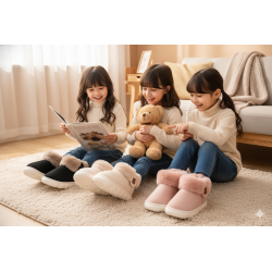 Pantoufles Bottines Fille Chaudes et Légères