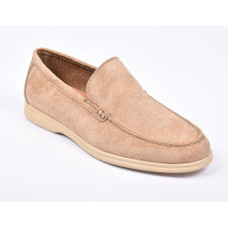Mocassins Homme Premium Suédine Microfibre Effet Velours Slip-On Confort Semelle Antidérapante Amovible Mémoire de Forme