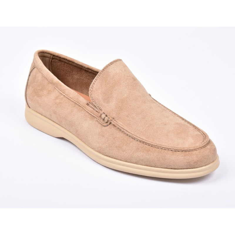 Mocassins Homme Premium Suédine Microfibre Effet Velours Slip-On Confort Semelle Antidérapante Amovible Mémoire de Forme