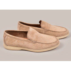 Mocassins Homme Premium Suédine Microfibre Effet Velours Slip-On Confort Semelle Antidérapante Amovible Mémoire de Forme