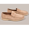Mocassins Homme Premium Suédine Microfibre Effet Velours Slip-On Confort Semelle Antidérapante Amovible Mémoire de Forme