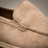 Mocassins Homme Premium Suédine Microfibre Effet Velours Slip-On Confort Semelle Antidérapante Amovible Mémoire de Forme