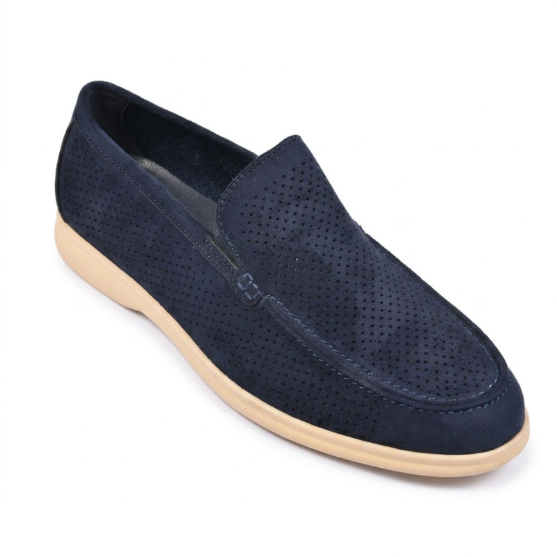 Mocassins Homme Ete Microperfores Slip On Confort Premium - Chaussures Legeres et Respirantes Aspect Suedine -