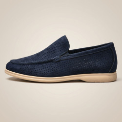 Mocassins Homme Ete Microperfores Slip On Confort Premium - Chaussures Legeres et Respirantes Aspect Suedine -
