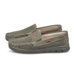 Mocassins Homme Microperforés Confort Été Semelle Crantée Antidérapante Chaussures Slip-On Style Casual Respirant Broderie