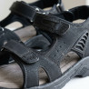 Sandales de marche homme confort réglables 3 bandes auto agrippantes semelle antidérapante caoutchouc dessus synthétique
