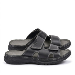 Sandales Homme Confort Double Scratch Semelle Antidérapante Claquettes Été Cuir Synthétique Premium Semelle Intérieure Mousse