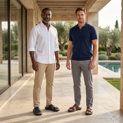 Sandales Homme Confort Double Scratch Semelle Antidérapante Claquettes Été Cuir Synthétique Premium Semelle Intérieure Mousse