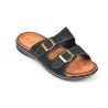 Sandales Homme Boucles Reglables Confort Semelle Memoire Antiderapante Claquettes Ete Dessus Effet Cuir Retourne Semelle Souple