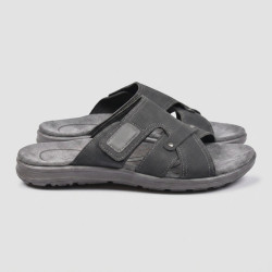 Sandales Homme Croisees Confort Semelle Memoire Antiderapante Claquettes Ete Dessus Effet Cuir Surcouture Sangle Reglable