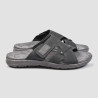 Sandales Homme Croisees Confort Semelle Memoire Antiderapante Claquettes Ete Dessus Effet Cuir Surcouture Sangle Reglable