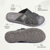 Sandales Homme Croisees Confort Semelle Memoire Antiderapante Claquettes Ete Dessus Effet Cuir Surcouture Sangle Reglable