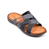 Sandales Homme Confort Sangles Croisées Sans Réglage Semelle Mémoire de Forme Antidérapante Dessus Textile Effet Jean et Cuir