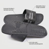 Claquettes Homme Piscine Sport Ajustables Scratch Lot de 2 Paires Noir et Bleu Marine Semelle Antidérapante Confort Été Plage