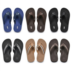 Tongs Homme Confort Multi Densite Semelle Epaisse Antiderapante Bride Textile Douce Sandales Eté Plage Piscine Marche Legere