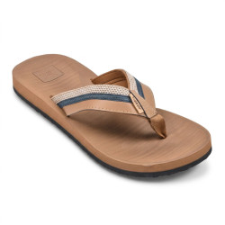 Tongs Homme Confort Multi Densite Semelle Epaisse Antiderapante Bride Textile Douce Sandales Eté Plage Piscine Marche Legere