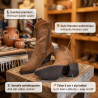 OZABI Bottines Santiag Femme - Boots Style Cowboy Western en Suédine, Bout Pointu, Talon Bloc 6 cm, Fermeture Éclair Latérale
