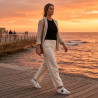 OZABI Baskets Mode Femme - Sneakers Étoile Appliquée, Tige Glitter & Simili Cuir, Semelle Plateforme, Coloris Argent ou Or,