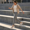 OZABI Baskets Runner Femme - Sneakers Sportswear Tige Mesh & Simili Cuir, Semelle EVA Crantée, Logo W Signature