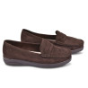 OZABI Mocassins Femme - Penny Loafer Daim Synthétique, Semelle Intérieure Cuir Véritable Amovible, Caoutchouc Antidérapant