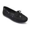 OZABI Mocassins Femme - Loafer Lacet Décoratif Daim Synthétique, Œillets & Embouts Argentés, Semelle Caoutchouc Souple