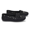 OZABI Mocassins Femme - Loafer Lacet Décoratif Daim Synthétique, Œillets & Embouts Argentés, Semelle Caoutchouc Souple