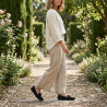 OZABI Mocassins Femme - Loafer Lacet Décoratif Daim Synthétique, Œillets & Embouts Argentés, Semelle Caoutchouc Souple