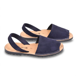 OZABI Sandales Menorquines Femme - Avarcas Cuir Véritable & Glitter, Semelle Cuir, Fabrication Espagne, 6 Coloris