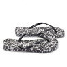 OZABI Tong Femme Imprimé Animal Léopard - Caoutchouc Souple 15mm, Motif Haute Définition, Sangle Texturée, 2 Coloris, 36 à 41