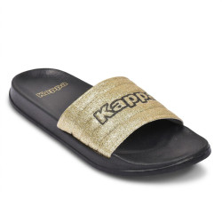 KAPPA Claquette Femme Piscine Vestiaire - Logo Embossé, Semelle EVA Ultra-Légère, 7 Coloris Glitter Glossy Léopard, Tailles 36 à