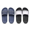 OZABI Pack 2 Paires Claquettes Adulte Unisexe - Sangle Microperforée EVA, Semelle Épaisse Galbée Antidérapante, Marine + Blanc,