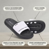 OZABI Pack 2 Paires Claquettes Adulte Unisexe - Sangle Microperforée EVA, Semelle Épaisse Galbée Antidérapante, Marine + Blanc,
