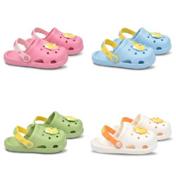 OZABI Pack 2 Paires Sabots Enfant EVA - Imperméable - Lanière Pivotante - Trous Ventilation - Décoration Fantaisie