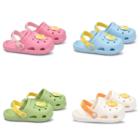 OZABI Pack 2 Paires Sabots Enfant EVA - Imperméable - Lanière Pivotante - Trous Ventilation - Décoration Fantaisie